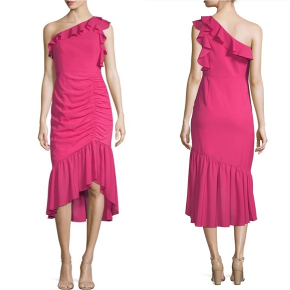 Aidan Mattox Dresses & Skirts - Aidan by Aidan Mattox Pink One Shoulder Dress